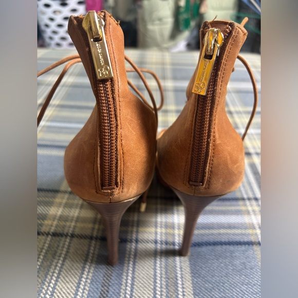 Jessica Simpson Rollana Stiletto Heel Front Lace Up Pumps Cognac - Picture 3 of 8